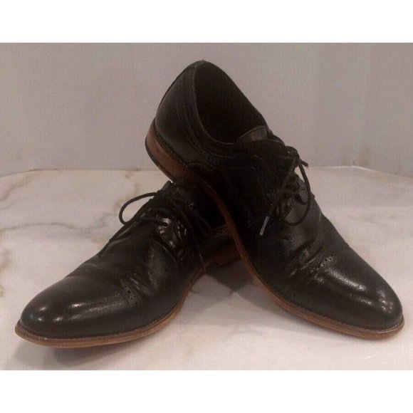 Stacy Adams Shoes Dickinson Cap Toe Oxford Classic Black‎ Leather Men\'s Size 13M